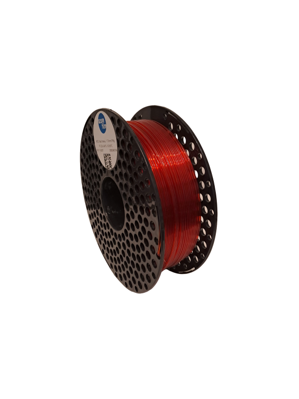 3D Plastikas Azurefilm PETG raudona skaidri 1.75mm/1kg - Image 2