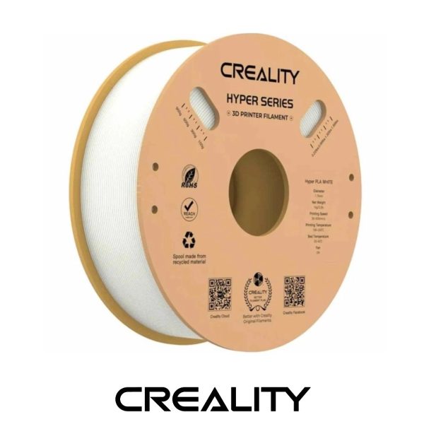 3D plastikas Creality Hyper PLA balta, 1.75mm/1kg