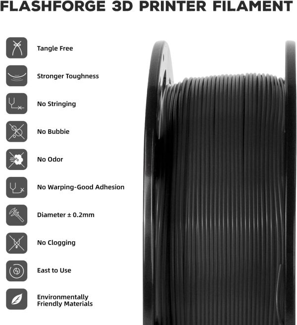 Flashforge PLA juoda