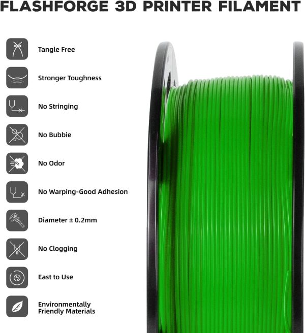 Flashforge PLA žalia