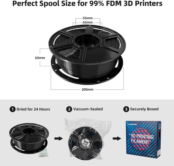 Flashforge PLA juoda