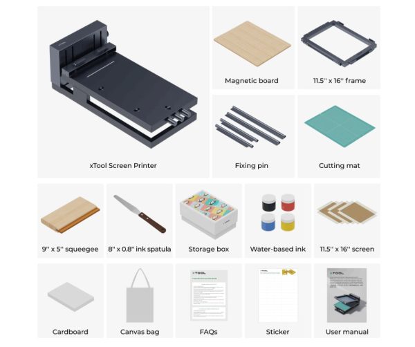 Pristatome xTool Screen Printer 1.0 bazinis rinkinys