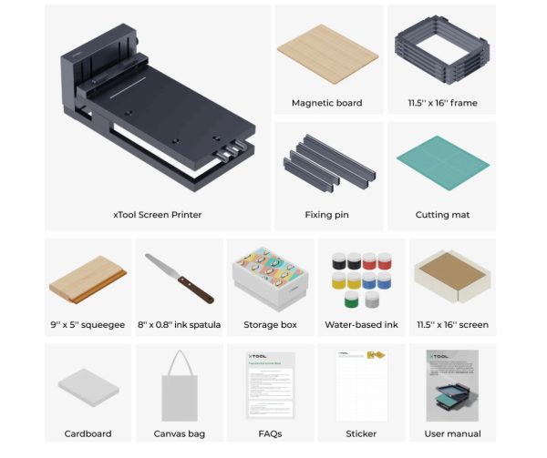 xTool Screen Printer 1.0 multi color rinkinys - Image 2