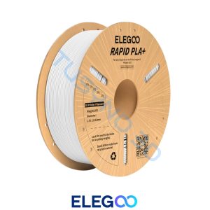 3D plastikas ELEGOO PLA+ balta spalva – 1.75mm, 1kg ritė
