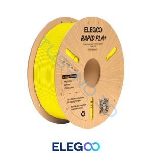 3D plastikas ELEGOO PLA+ geltona spalva – 1.75mm, 1kg ritė