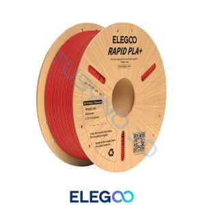 3D plastikas ELEGOO PLA+ raudona spalva – 1.75mm, 1kg ritė