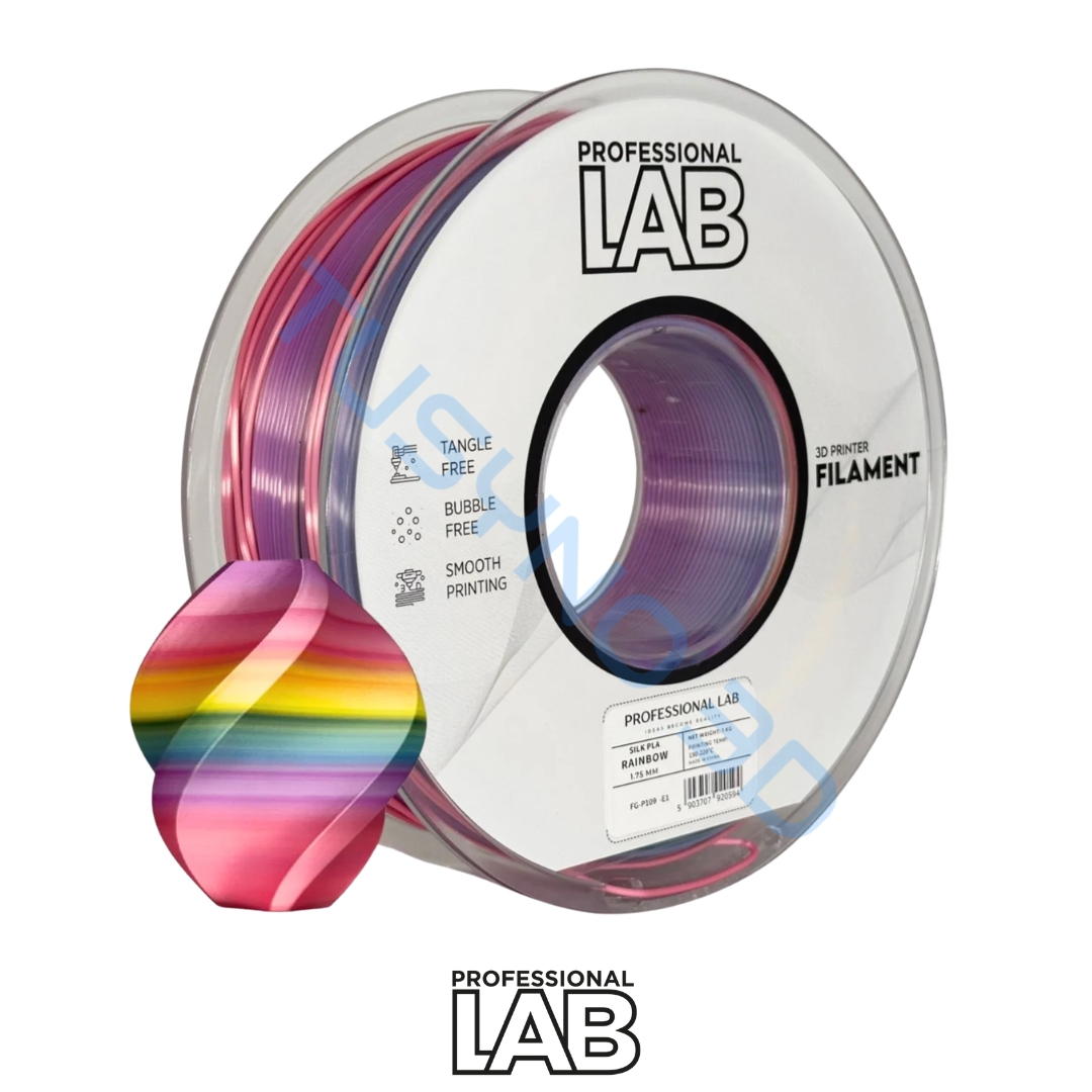 3D plastikas Prof. Lab PLA šilkas „Rainbow“ – daugiaspalvė vaivorykštės spalvų ritė