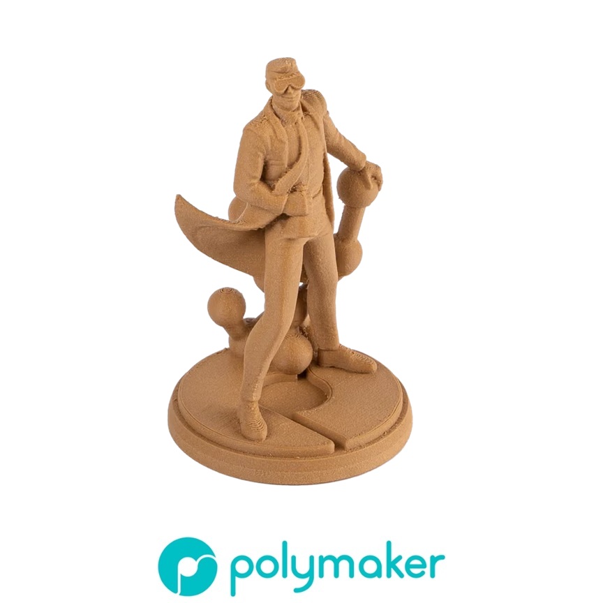 3D plastikas Polymaker PolyLite LW-PLA mediena-ruda 1.75mm/800g - Image 2