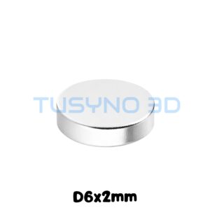 Neodimio magnetai D6x2 mm – magnetai 3D spausdinimui