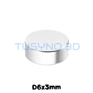 Neodimio magnetai D6x3 mm – magnetai 3D spausdinimui