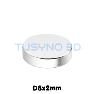 Neodimio magnetai D8x2 mm – magnetai 3D spausdinimui