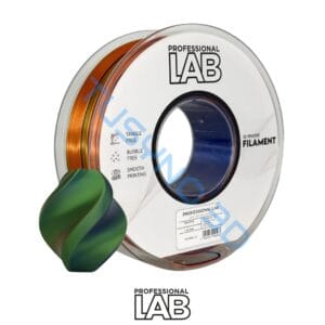 3D plastikas Prof. Lab PLA šilkas Tri-Colour Oranžinė-mėlyna-žalia
