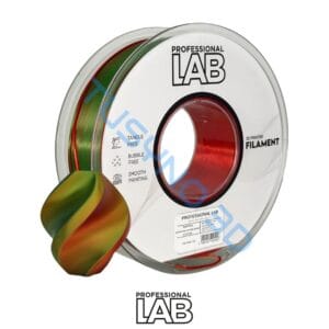 3D plastikas Prof. Lab PLA šilkas Tri-Colour raudona-geltona-žalia
