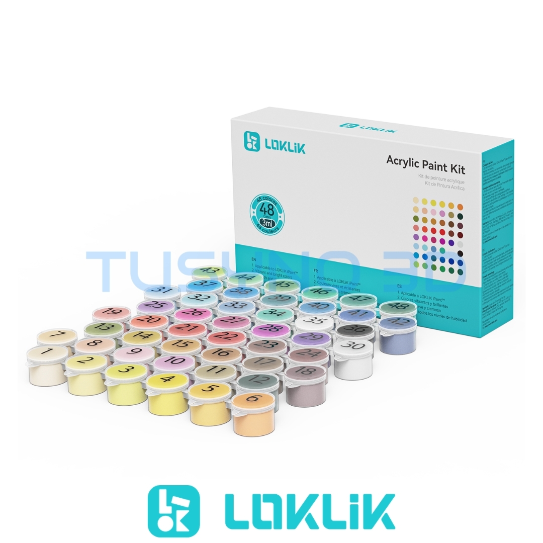 LOKLiK Acrylic Paint Kit – 48 spalvų akrilinių dažų rinkinys