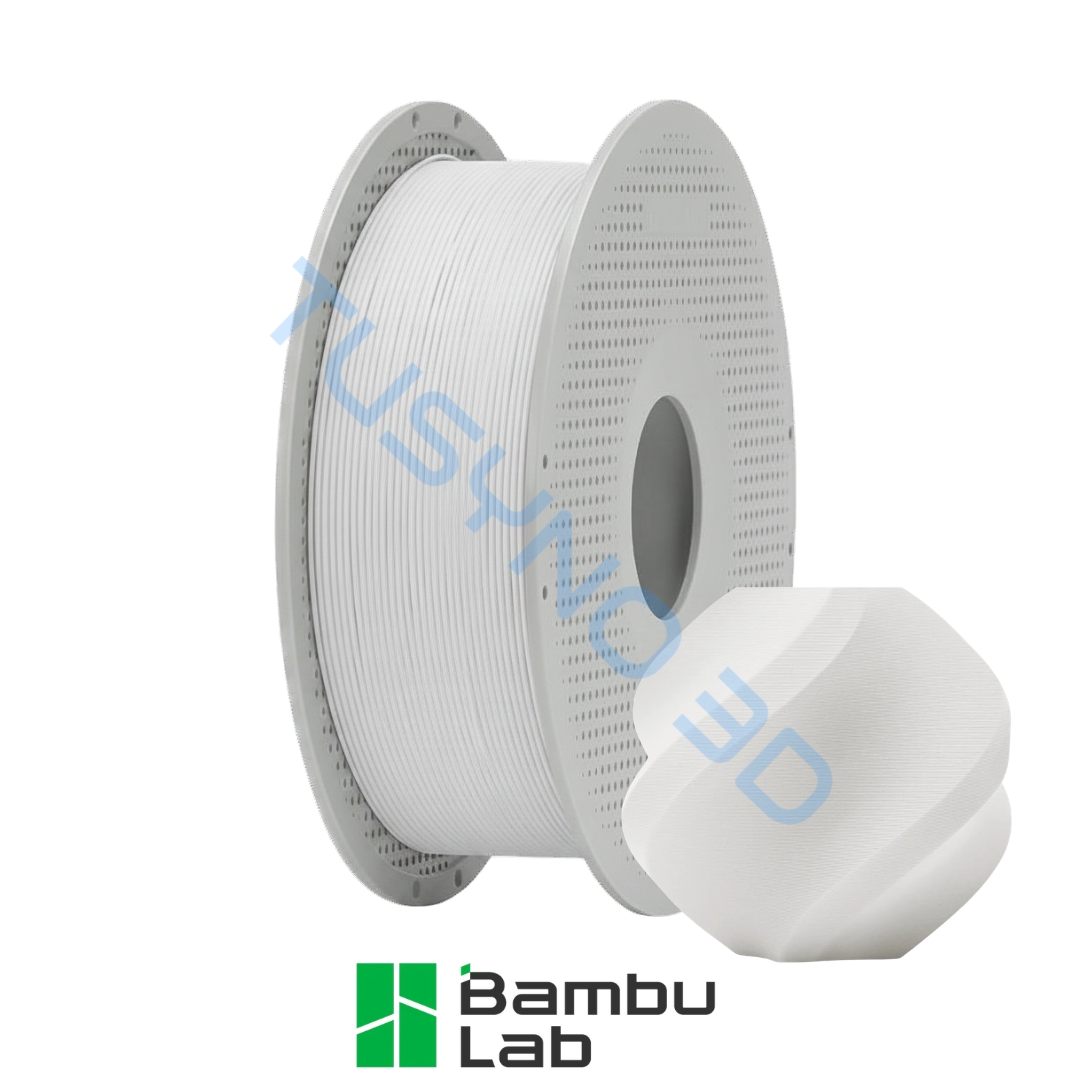 3D plastikas Bambu Lab PLA basic balta dramblio kaulo (11100) su rite