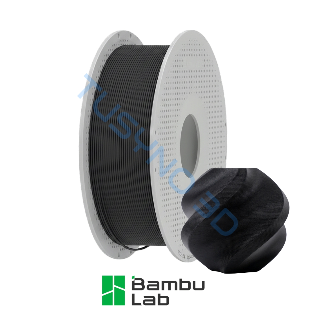 3D plastikas Bambu Lab PLA matinė anglies pilka su rite (11101)