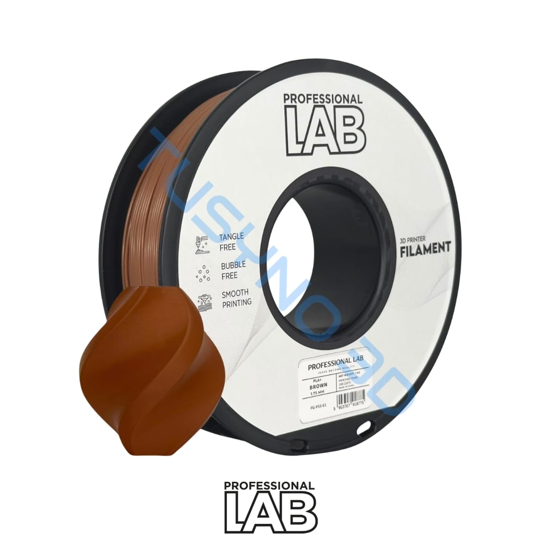 3D plastikas Prof. Lab PLA+ ruda – sustiprinta PLA+ gija 3D spausdinimui
