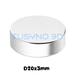 Neodimio magnetai D20x3 mm – magnetai 3D spausdinimui