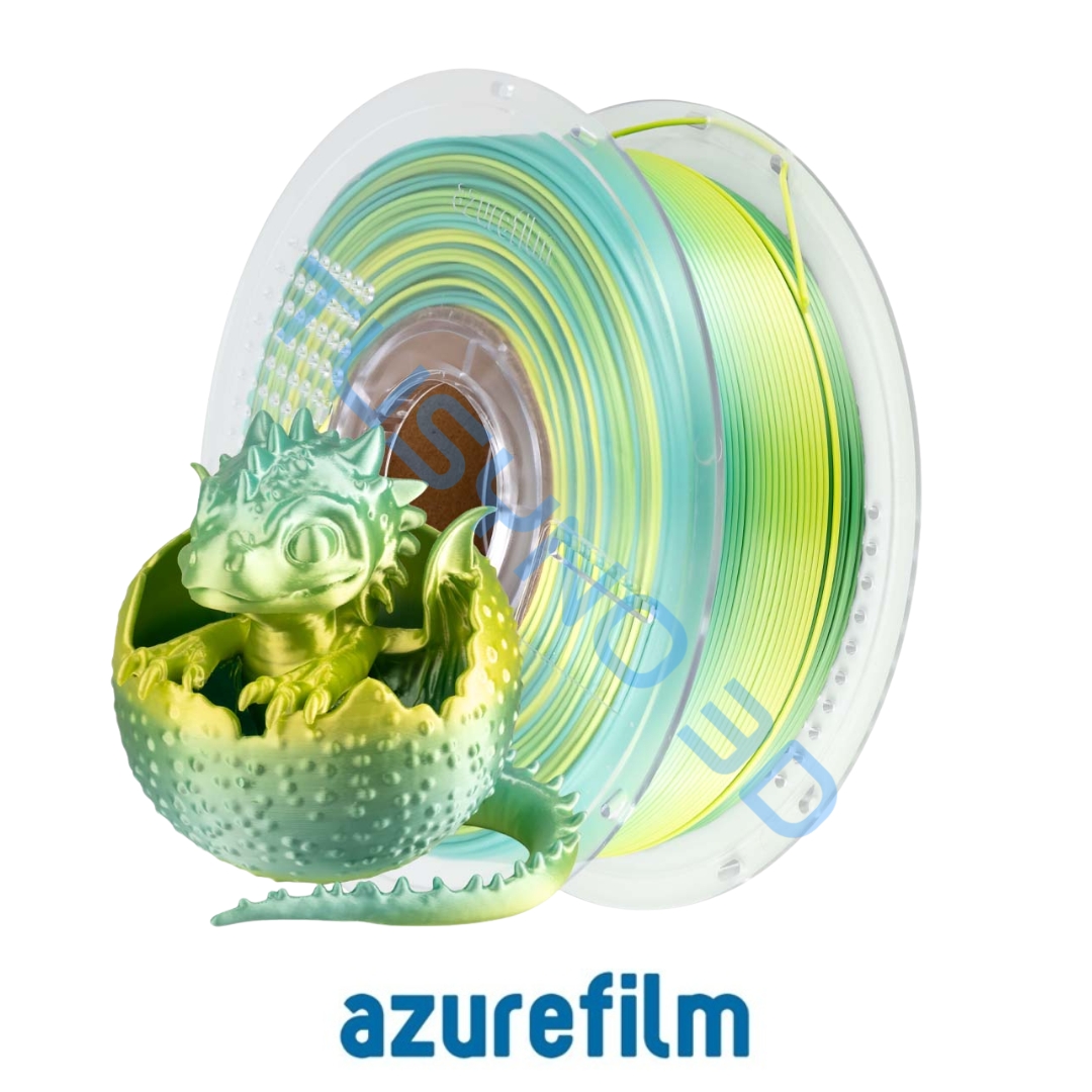 3D plastikas Azurefilm PLA šilkas rainbow (Citrina)