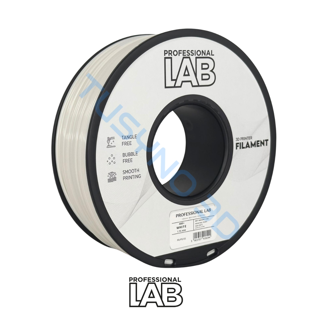 3D plastikas Prof. Lab ABS+ balta