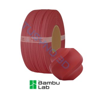 3D plastikas Bambu Lab PLA matinė tamsiai raudona (11202) be ritės (Refill)