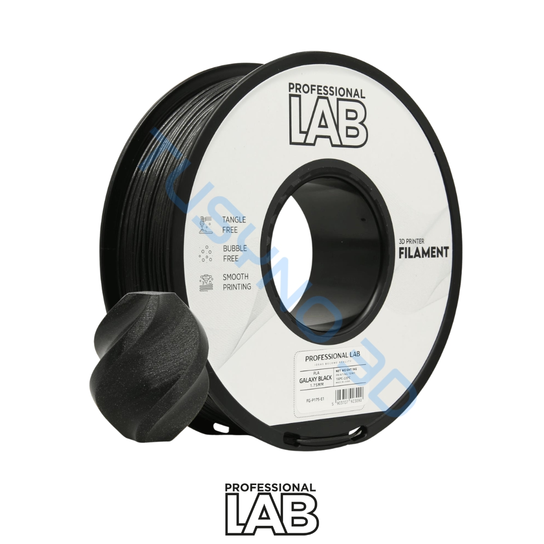 3D plastikas Prof. Lab PLA juoda galaxy 1.75mm/1kg