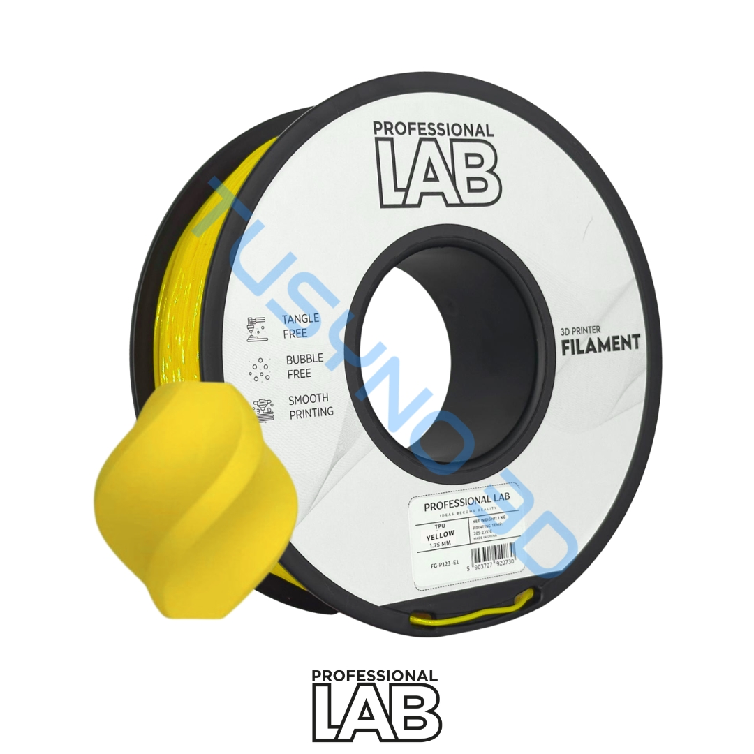 3D plastikas Prof. Lab TPU-95A geltona 1.75mm/1kg