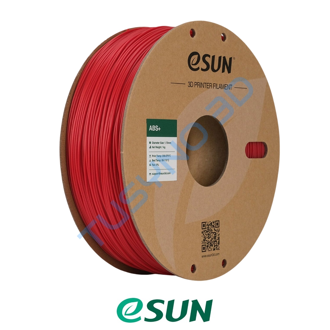 3D plastikas eSun ABS+ raudona 1.75mm/1kg
