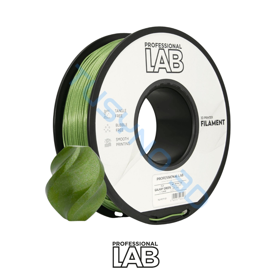3D plastikas Prof. Lab PLA žalia galaxy