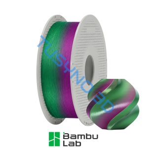 3D plastikas Bambu Lab PLA šilkas žalia–violetinė (Mystic Magenta) (13913)