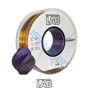 3D plastikas Prof. Lab PLA šilkas Tri-Colour Juoda-auksinė-violetinė