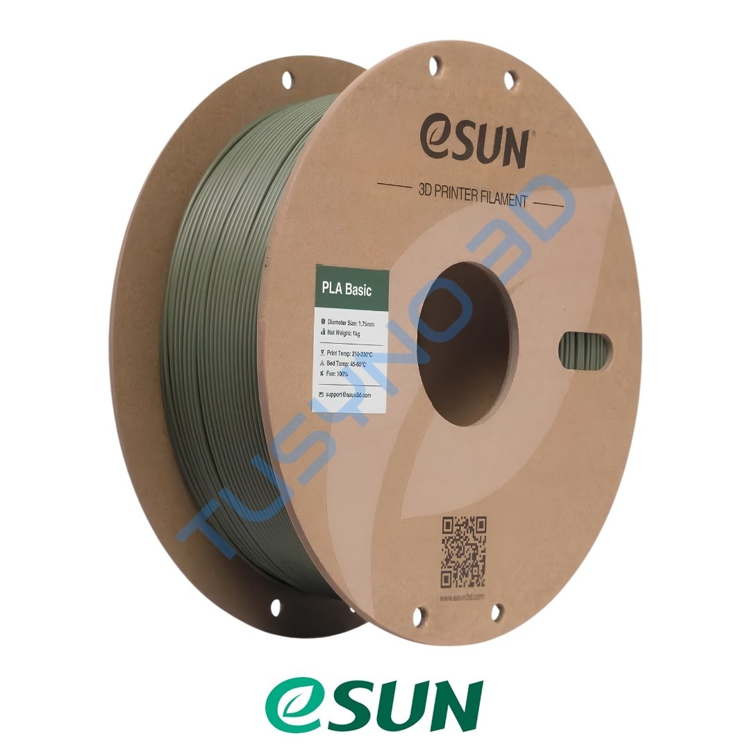 3D plastikas eSUN PLA-Basic olive green (alyvuogių žalia) 1.75mm/1kg