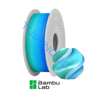 3D plastikas Bambu Lab PLA šilkas mėlyna-žalia