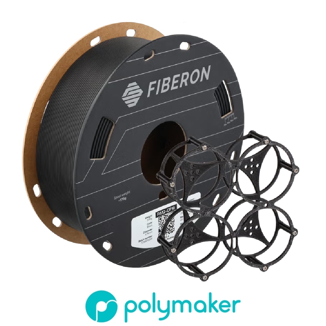 3D Plastikas Fiberon PETG-rCF08 juoda 1.75mm/0,5kg - Image 2