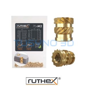 Ruthex M2 srieginės įvorės 4,0 mm gylio – 70 vnt.