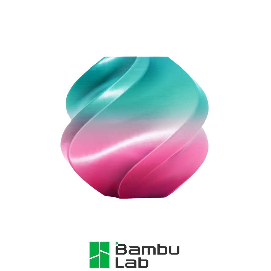 Bambu Lab PLA šilkas rožinė–turkio (South Beach)