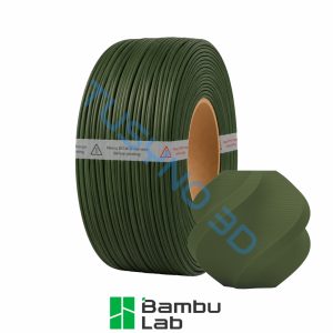 3D plastikas Bambu Lab PLA matinė tamsiai žalia (11501) be ritės (Refill)