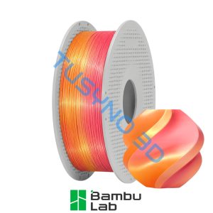 3D plastikas Bambu Lab PLA šilkas rožinė–auksinė (Gilded Rose) (13901)