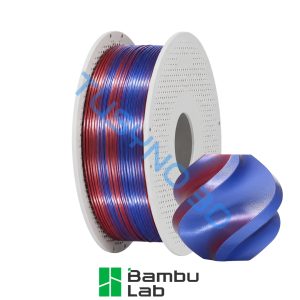 3D plastikas Bambu Lab PLA šilkas mėlyna–raudona (Midnight Blaze) (13902)