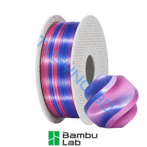 3D plastikas Bambu Lab PLA šilkas mėlyna–purpurinė (Neon City) (13903)