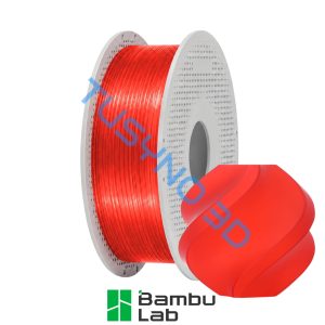 3D plastikas Bambu Lab PLA skaidri raudona (13210)