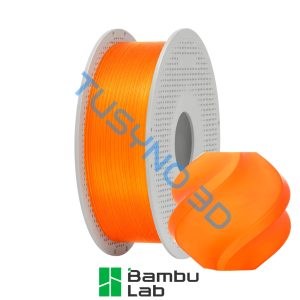 3D plastikas Bambu Lab PLA skaidri oranžinė (13301)