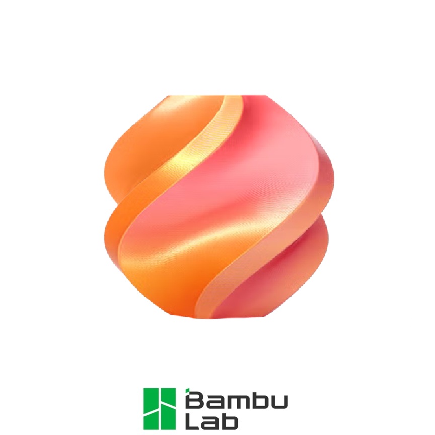 Bambu Lab PLA šilkas rožinė–auksinė