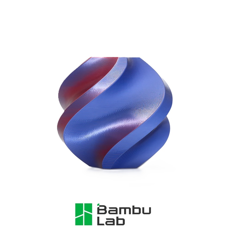 Bambu Lab PLA šilkasmėlyna–raudona (Midnight Blaze) (13902)